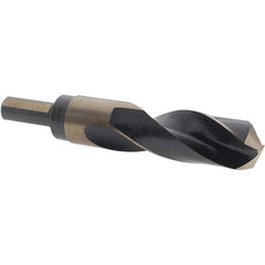 Made in USA - 59/64" High Speed Steel, 135° Point, Round with Flats Shank Maintenance Drill Bit - A1 Tooling