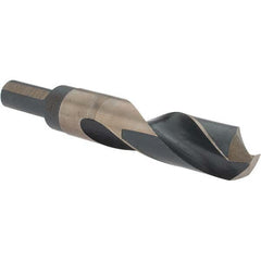 Made in USA - 25/32" High Speed Steel, 135° Point, Round with Flats Shank Maintenance Drill Bit - A1 Tooling