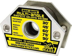 Mag-Mate - 4-3/8" Wide x 1-9/16" Deep x 3" High Ceramic Magnetic Welding & Fabrication Square - 110 Lb Average Pull Force - A1 Tooling