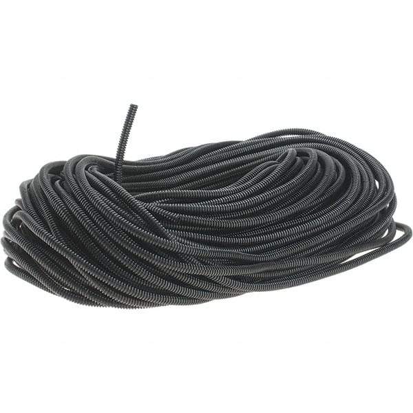 Value Collection - 0.27" ID, Black/Gray Nylon Corrugated Cable Sleeve - 250' Coil Length, -40 to 300°F - A1 Tooling