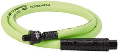 Legacy - 3/8" ID x 0.61" OD 4' Long Lead-In Whip Hose - FNPT x MNPT Ball Swivel Ends, 300 Working psi, 140°, 1/4" Fitting, Green - A1 Tooling