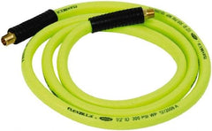 Legacy - 1/2" ID x 0.74" OD 8' Long Lead-In Whip Hose - MNPT x MNPT Ends, 300 Working psi, 140°, 3/8" Fitting, Green - A1 Tooling