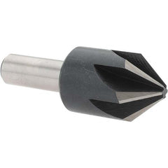 Value Collection - 1" Head Diam, 1/2" Shank Diam, 6 Flute 82° High Speed Steel Countersink - A1 Tooling