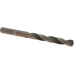 Import - 19/64" High Speed Steel, 135° Point, Round with Flats Shank Maintenance Drill Bit - A1 Tooling