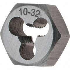 Import - Hex Rethreading Dies   Thread Size: #10-32    Hex Size (Inch): 19/32 - Exact Industrial Supply