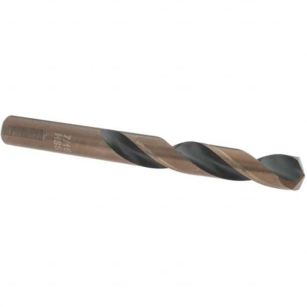 Import - 7/16" High Speed Steel, 135° Point, Round with Flats Shank Maintenance Drill Bit - A1 Tooling