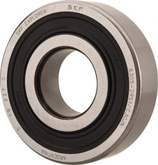 SKF - 25mm Bore Diam, 62mm OD, Double Seal Deep Groove Radial Ball Bearing - 17mm Wide, 1 Row, Round Bore, 11,600 Nm Static Capacity, 23,400 Nm Dynamic Capacity - A1 Tooling