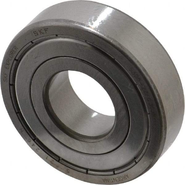 SKF - 25mm Bore Diam, 62mm OD, Double Shield Deep Groove Radial Ball Bearing - 17mm Wide, 1 Row, Round Bore, 11,600 Nm Static Capacity, 23,400 Nm Dynamic Capacity - A1 Tooling