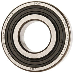 SKF - 35mm Bore Diam, 80mm OD, Double Seal Deep Groove Radial Ball Bearing - 21mm Wide, 1 Row, Round Bore, 19,000 Nm Static Capacity, 35,100 Nm Dynamic Capacity - A1 Tooling