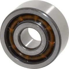 SKF - 10mm Bore Diam, 30mm OD, Open Angular Contact Radial Ball Bearing - 14mm Wide, 2 Rows, Round Bore, 4,300 Lb Static Capacity, 7,610 Lb Dynamic Capacity - A1 Tooling