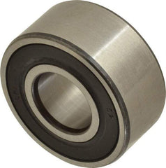 SKF - 15mm Bore Diam, 35mm OD, Double Seal Angular Contact Radial Ball Bearing - 15.9mm Wide, 2 Rows, Round Bore, 6,700 Lb Static Capacity, 11,200 Lb Dynamic Capacity - A1 Tooling