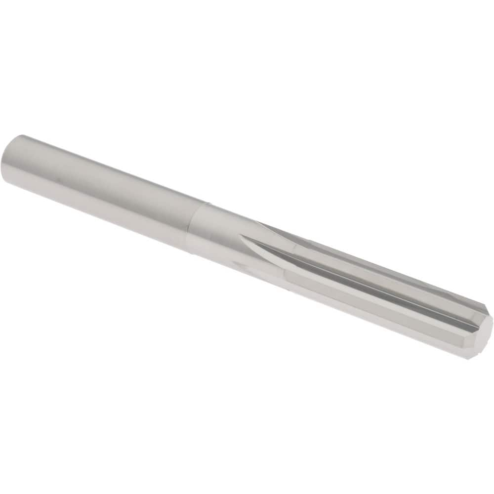 Chucking Reamer: 0.35″ Dia, 3-1/2″ OAL, 1-1/4″ Flute Length, Straight Shank, Solid Carbide 6 Flute, RH