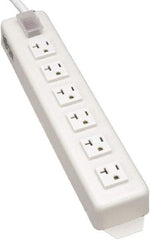 Tripp-Lite - 6 Outlets, 120 VAC15 Amps, 15' Cord, Power Outlet Strip - Keyhole, Tab Mount, 5-15/20R NEMA Configuration, 13-3/4" Strip - A1 Tooling