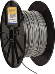 Value Collection - 3/32" x 1/16" Diam, Aircraft Cable - 480 Lb Breaking Strength, 7 x 7 Strand Core, Vinyl Coating - A1 Tooling