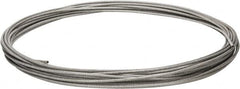 Value Collection - 1/4" x 3/16" Diam, Aircraft Cable - 4,200 Lb Breaking Strength, 7 x 19 Strand Core, Vinyl Coating - A1 Tooling