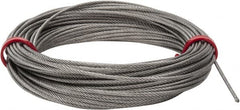 Value Collection - 1/16" Diam, Aircraft Cable - 480 Lb Breaking Strength, 7 x 7 Strand Core - A1 Tooling