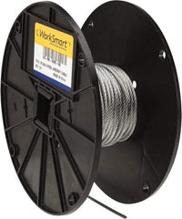 Value Collection - 1/8" Diam, Aircraft Cable - 1,760 Lb Breaking Strength, 7 x 19 Strand Core - A1 Tooling