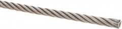 Value Collection - 5/16" Diam, Steel Wire Rope - 7,660 Lb Breaking Strength, 6 x 19 IWRC - A1 Tooling