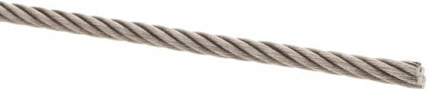 Value Collection - 1/4" Diam, Steel Wire Rope - 4,940 Lb Breaking Strength, 6 x 37 IWRC - A1 Tooling