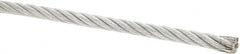 Value Collection - 5/16" Diam, Galvanized Steel Wire Rope - 9,800 Lb Breaking Strength, 7 x 19 Strand Core - A1 Tooling