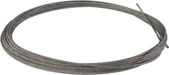 Value Collection - 1/4" Diam, Aircraft Cable - 6,100 Lb Breaking Strength, 7 x 7 Strand Core - A1 Tooling