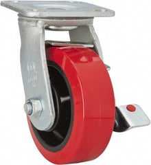 Value Collection - Tool Box Polypropylene Caster - 6-5/8" Wide x 4-5/8" Deep x 4" High, Red, For 41" Roller Cabinets - A1 Tooling