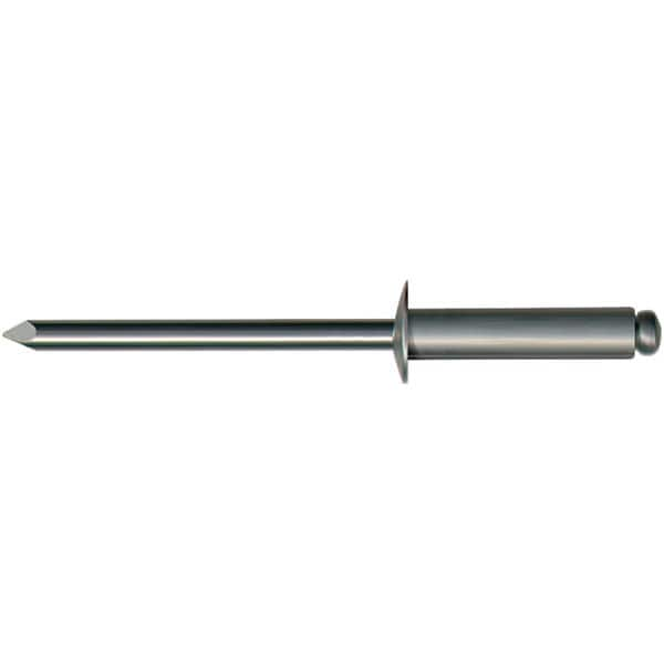 Blind Rivets; Rivet Type: Open End; Head Type: Button; Head Diameter: 0.3120 in; Size Code: 52; Minimum Grip: 0.02 in; Rivet Material: Stainless Steel; Mandrel Material: Stainless Steel; Maximum Grip: 0.125 in; Minimum Grip (Decimal Inch): 0.0200; Minimum