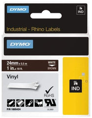 Dymo - 1" Wide x 216" Long, Brown Vinyl Label Printer Cartridge - For RHINO 6000, 6500 - A1 Tooling