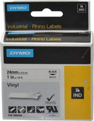 Dymo - 1" Wide x 216" Long, White Vinyl Label Printer Cartridge - For RHINO 6000, 6500 - A1 Tooling