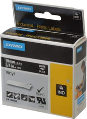 Dymo - 3/4" Wide x 216" Long, Black Vinyl Label Printer Cartridge - For RHINO 4200, 5200, 6000, 6500 - A1 Tooling