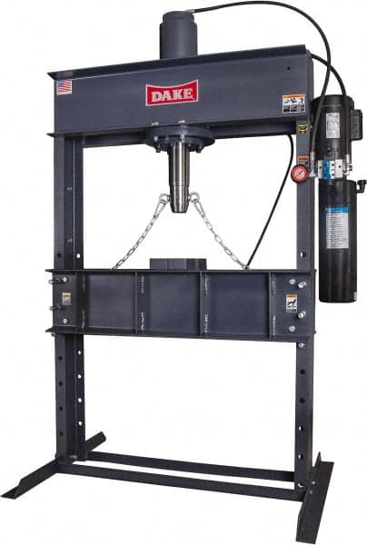 Dake - 50 Ton Hydraulic Shop Press - 16 Inch Stroke, 2 HP, Single Phase - A1 Tooling