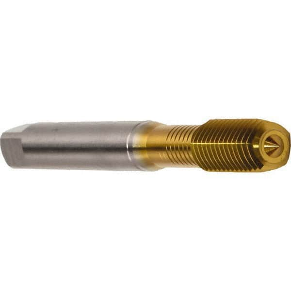 Emuge - M3x0.50 Metric 6HX Modified Bottoming Thread Forming Tap - Cobalt, Chrome Finish, 56mm OAL, 11mm Thread Length, Right Hand Thread, Series Druck - A1 Tooling