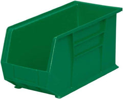 Akro-Mils - 60 Lb. Load Capacity, 18" Deep, Green Polymer Hopper Stacking Bin - 9" High x 8-1/4" Wide x 18" Long - A1 Tooling