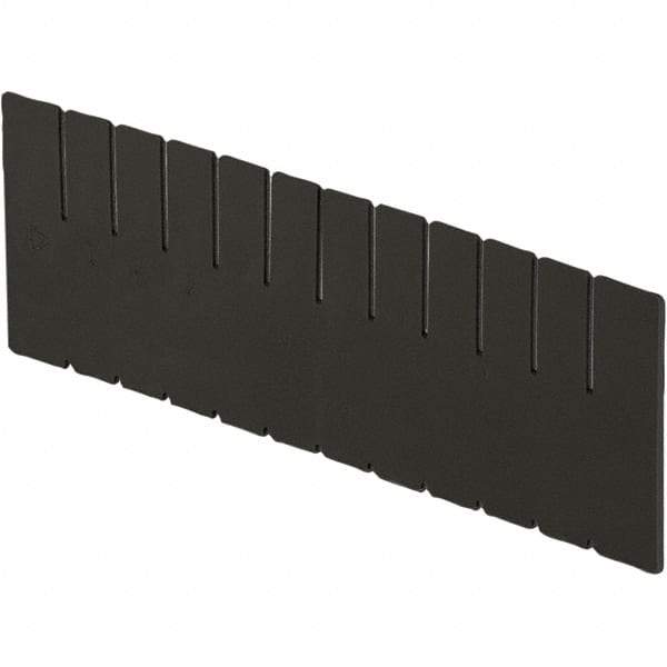 LEWISBins+ - 11-1/4" High, Black Bin Divider - Use with DC3120, Long Side Measures 11.3" Tall - A1 Tooling