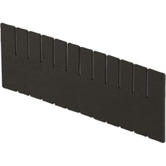 LEWISBins+ - 11-1/4" High, Black Bin Divider - Use with DC3120, Long Side Measures 11.3" Tall - A1 Tooling