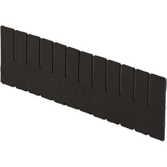 LEWISBins+ - 4-3/8" High, Black Bin Divider - Use with DC2050, Long Side Measures 4.4" Tall - A1 Tooling