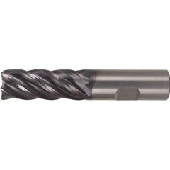 Kennametal - 3/4", 5 Flute, Single End, Solid Carbide, 0.12" Corner Radius End Mill - 4" OAL, 38° Helix, Right Hand Flute, 1-5/8" LOC, Right Hand Cut - A1 Tooling