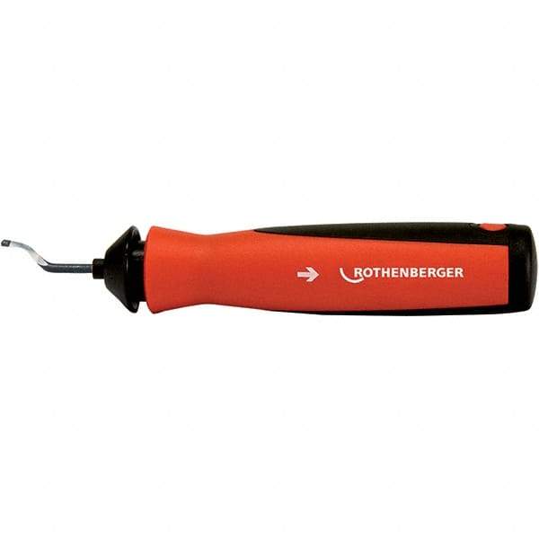 Rothenberger - Bi-Directional Hand Deburring Curved Tool - High Speed Steel Blade, 5" Blade Length, Hole Chamfering - A1 Tooling