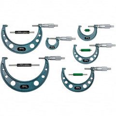 Mitutoyo - Mechanical Outside Micrometer Sets Minimum Measurement (Decimal Inch): 0.0000 Maximum Measurement (Decimal Inch): 6.0000 - A1 Tooling