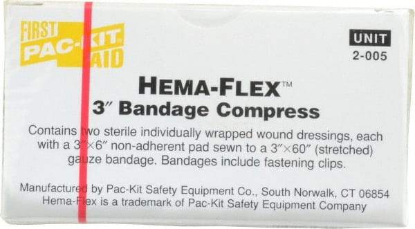 Medique - 3" Long x 3" Wide, General Purpose Compress - Yellow, Compress Bandage - A1 Tooling