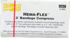 Medique - 3" Long x 3" Wide, General Purpose Compress - Yellow, Compress Bandage - A1 Tooling