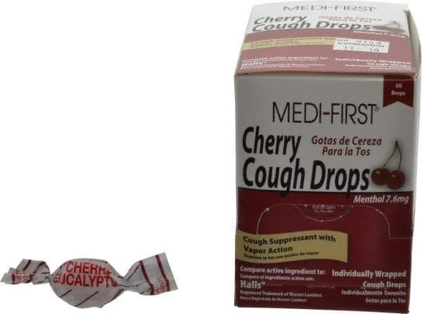 Medique - Cherry Flavor Medi-First Cough Drops Lozenges - Sore Throat Relief - A1 Tooling