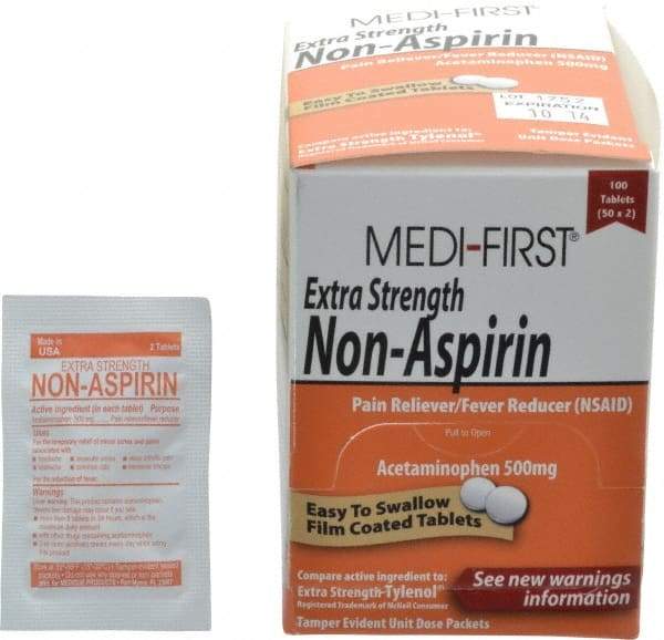 Medique - Medi-First Extra-Strength Non-Aspirin Tablets - Headache & Pain Relief - A1 Tooling