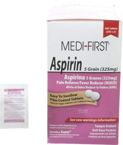 Medique - Medi-First Aspirin Tablets - Headache & Pain Relief - A1 Tooling