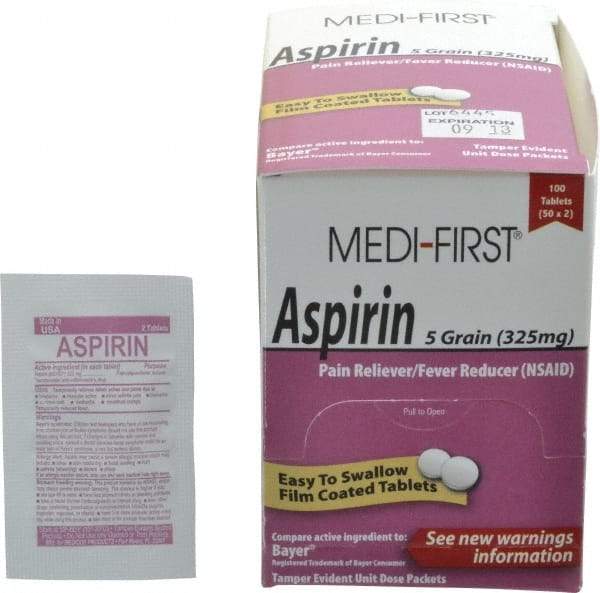 Medique - Medi-First Aspirin Tablets - Headache & Pain Relief - A1 Tooling