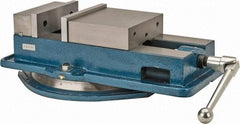 Interstate - 8" Jaw Width, 8-1/4" Jaw Opening Capacity, Horizontal Swivel Machine Vise - Manual Operation, 1 Station, 21-3/4" Long x 5-5/16" High x 2" Deep, 2" Jaw Height - A1 Tooling