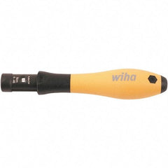 Wiha - 1 Piece, 0.04 to 0.46 N/m, Adjustable Torque Limiting Screwdriver - 4" OAL, 1/4" Drive - A1 Tooling