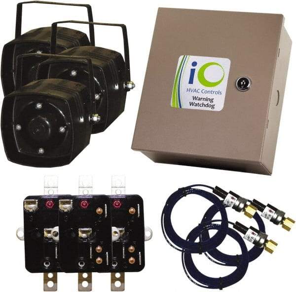 iO HVAC Controls - 1 or 3 Phase, 24 VAC, 0-2A Amp, 2 Max Fuse A, Air Conditioner Theft Alarm - 11" Wide x 11" Deep x 11" High, For Use with Condensing Unit - A1 Tooling