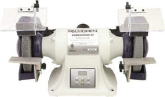 Palmgren - 8" Wheel Diam x 1" Wheel Width, 1 hp Grinder - 5/8" Arbor Hole Diam, 1 Phase, 3,600 Max RPM, 115/240 Volts - A1 Tooling