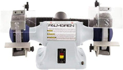 Palmgren - 6" Wheel Diam x 3/4" Wheel Width, 1/3 hp Grinder - 1/2" Arbor Hole Diam, 1 Phase, 3,450 Max RPM, 115/230 Volts - A1 Tooling